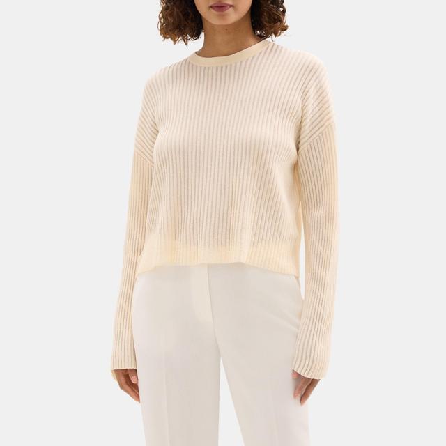 Cotton-Blend Crewneck Sweater | Theory Outlet Product Image