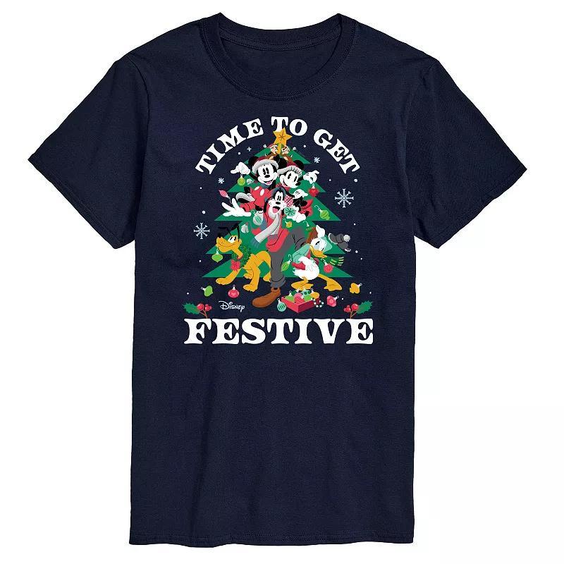 Disney Mens Time To Get Festive Tee Blue Product Image