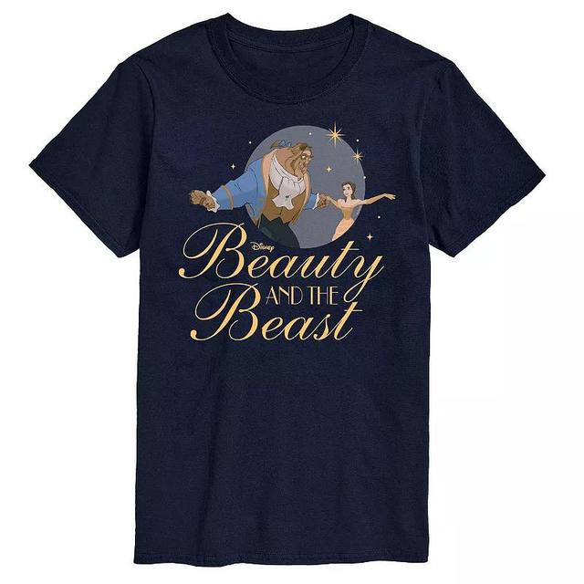 Disney Princess Big & Tall Beauty and The Beast Graphic Tee, Mens Blue Product Image