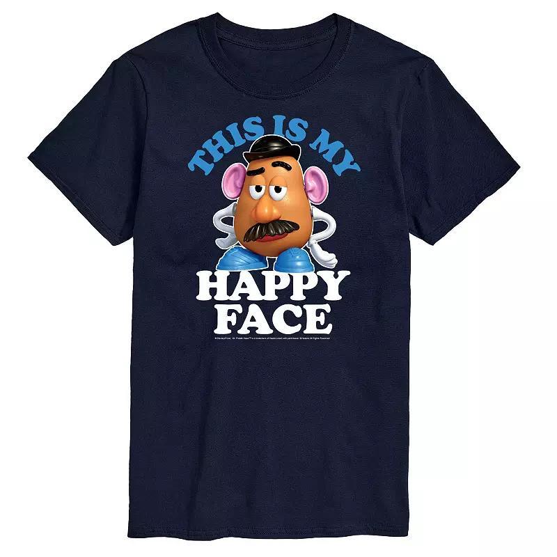 Disney / Pixars Toy Story Big & Tall Happy Face Graphic Tee, Mens Blue Product Image