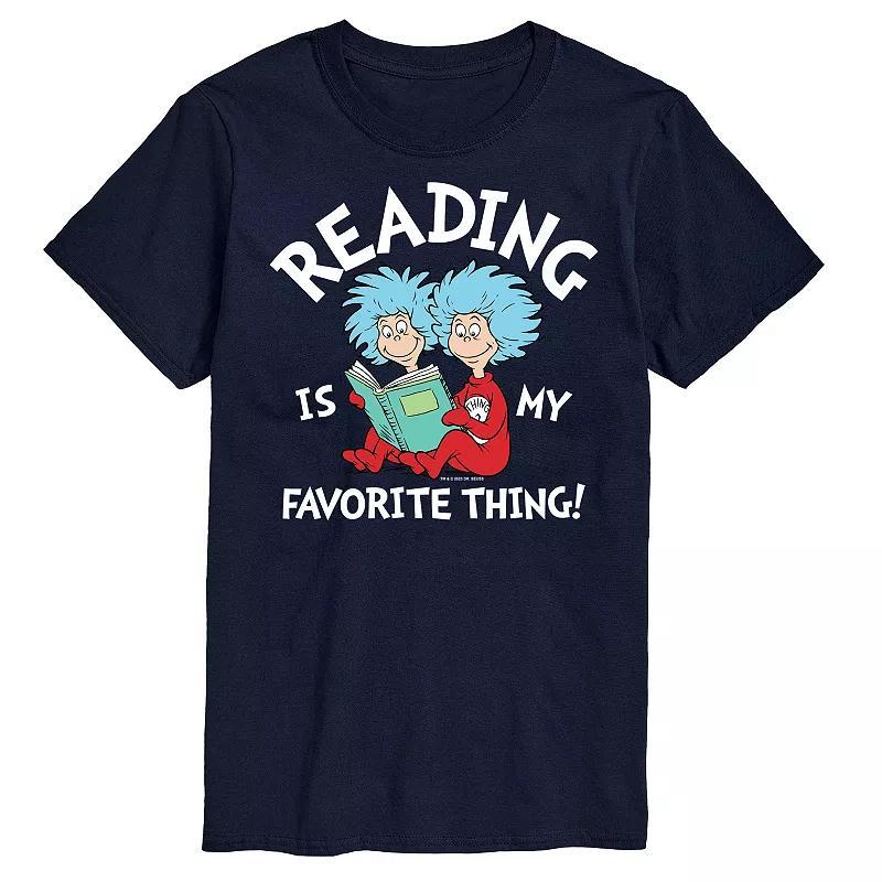 Mens Dr Seuss Reading Is My Favorite Graphic Tee Blue Product Image