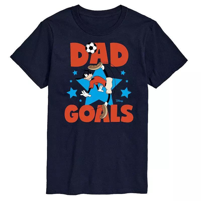 Disneys Goofy Big & Tall Dad Goals Graphic Tee, Mens Blue Product Image