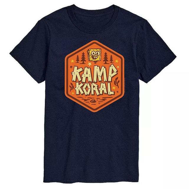 Mens SpongeBob SquarePant Kamp Koral Graphic Tee Blue Product Image