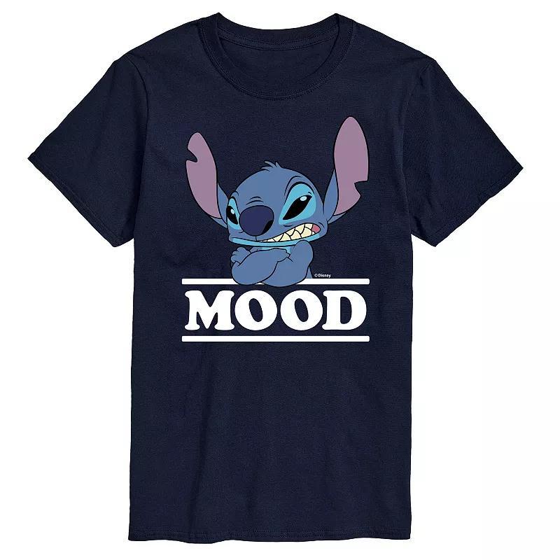 Disneys Lilo and Stitch Big & Tall Mood Graphic Tee, Mens Blue Product Image