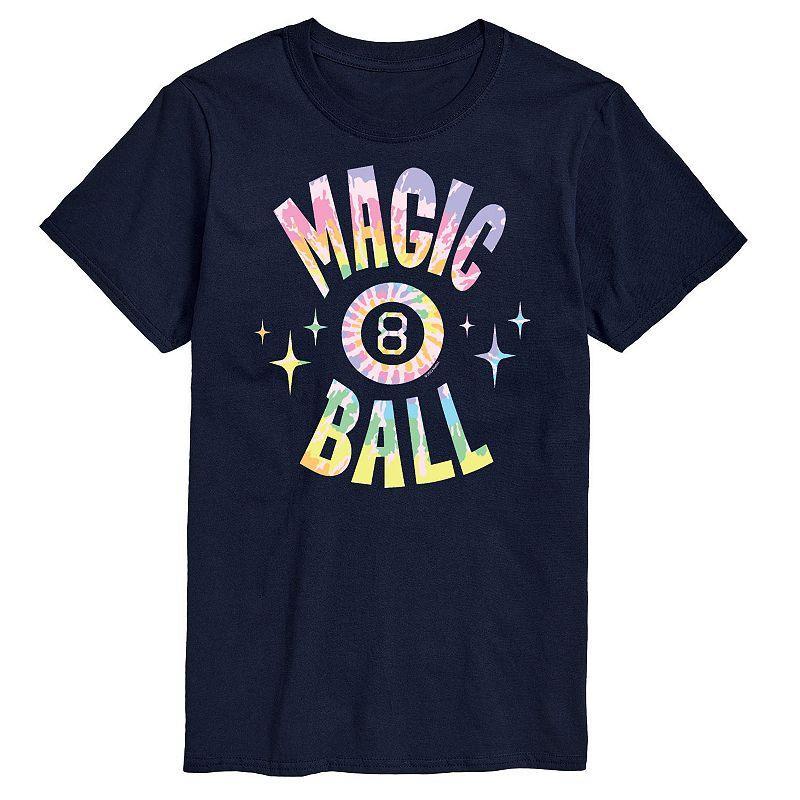 Big & Tall Magic 8 Ball Tie Dye Graphic Tee, Mens Blue Product Image