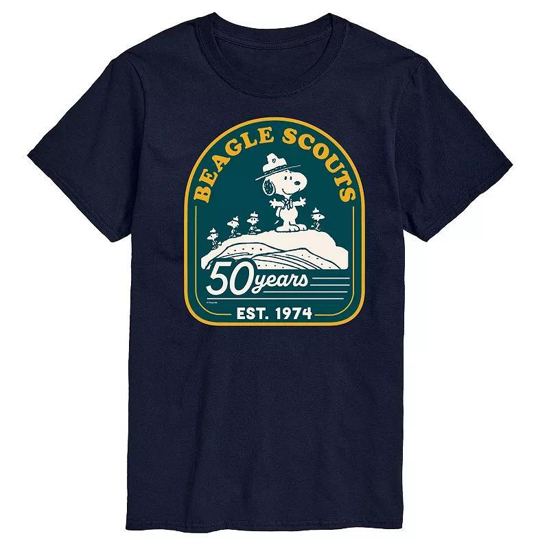 Mens Peanuts Beagle Scout 50 Years Mountain Graphic Tee Product Image