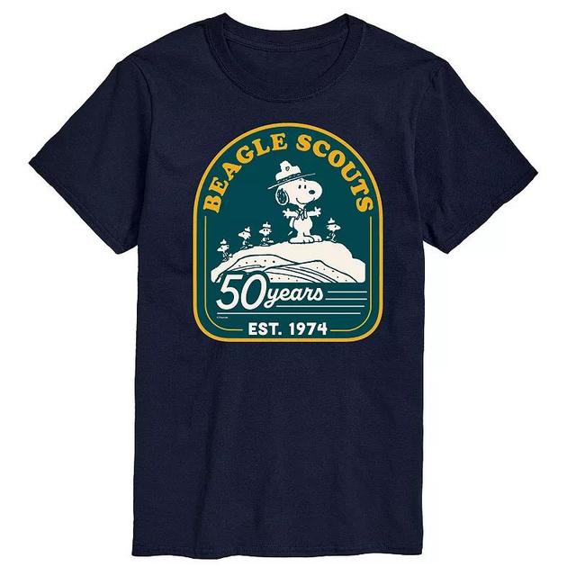 Big & Tall Peanuts Beagle Scouts 50 Years Mountain Graphic Tee, Mens Product Image