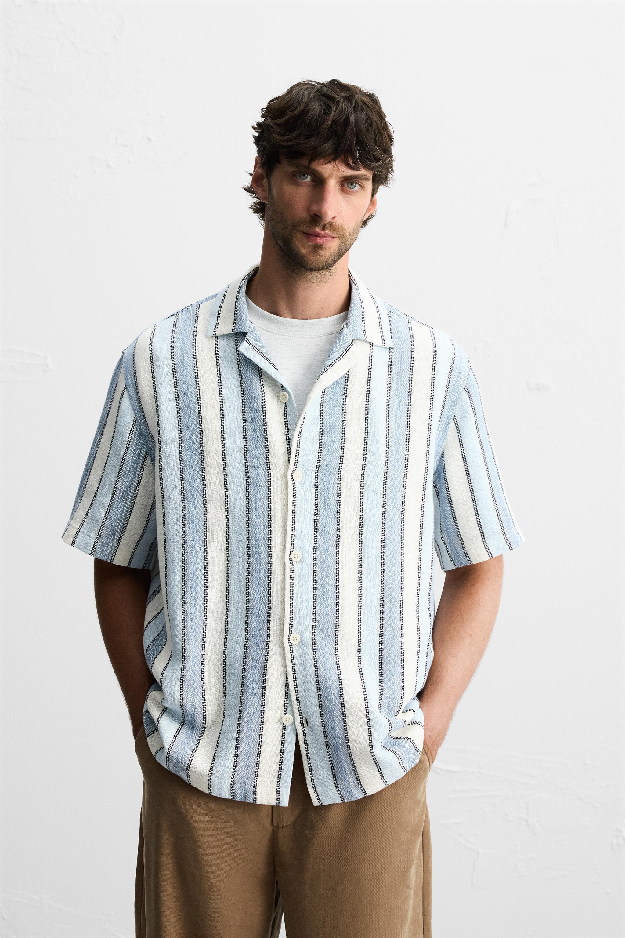 TEXTURED STRIPED SHIRT Product Image