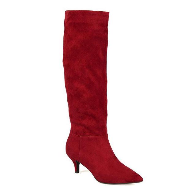 Journee Collection Vellia Womens Knee High Boots Red Product Image