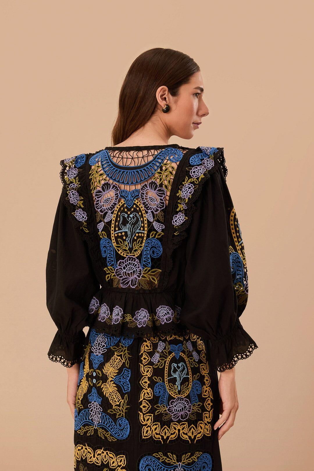 Black Richelieu Blouse Product Image