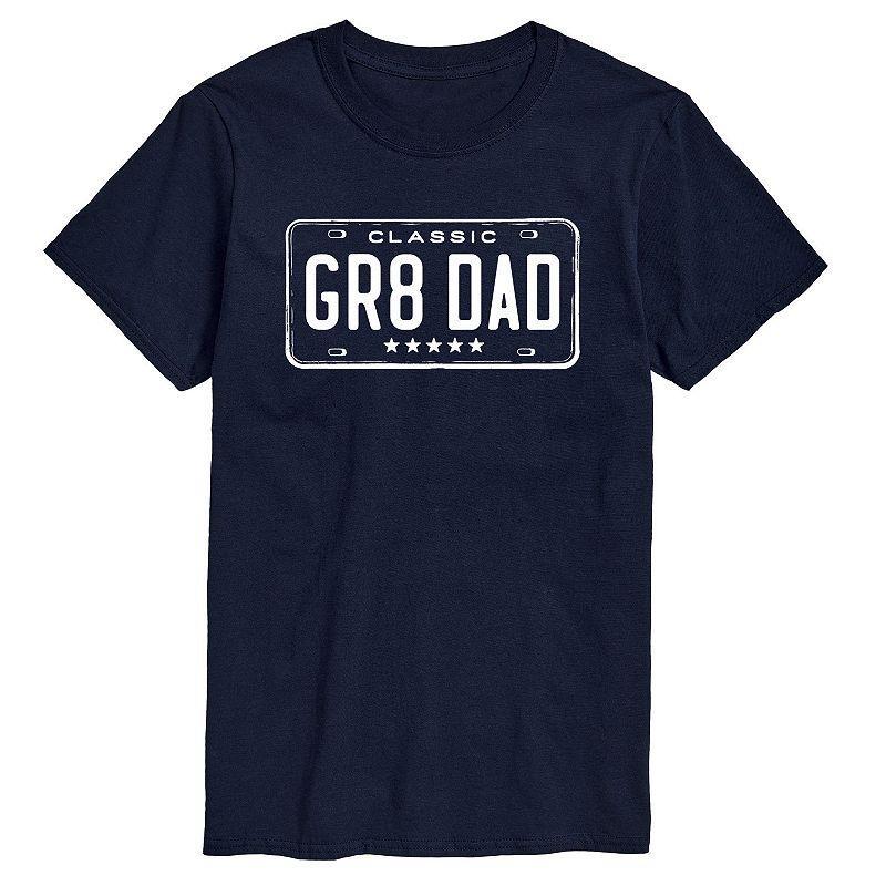 Big & Tall GR8 DAD License Plate Graphic Tee, Mens Blue Product Image