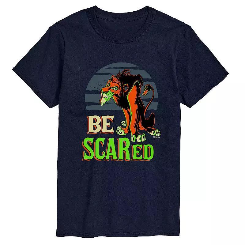 Disneys Villians Big & Tall Be Scared Graphic Tee, Mens Blue Product Image