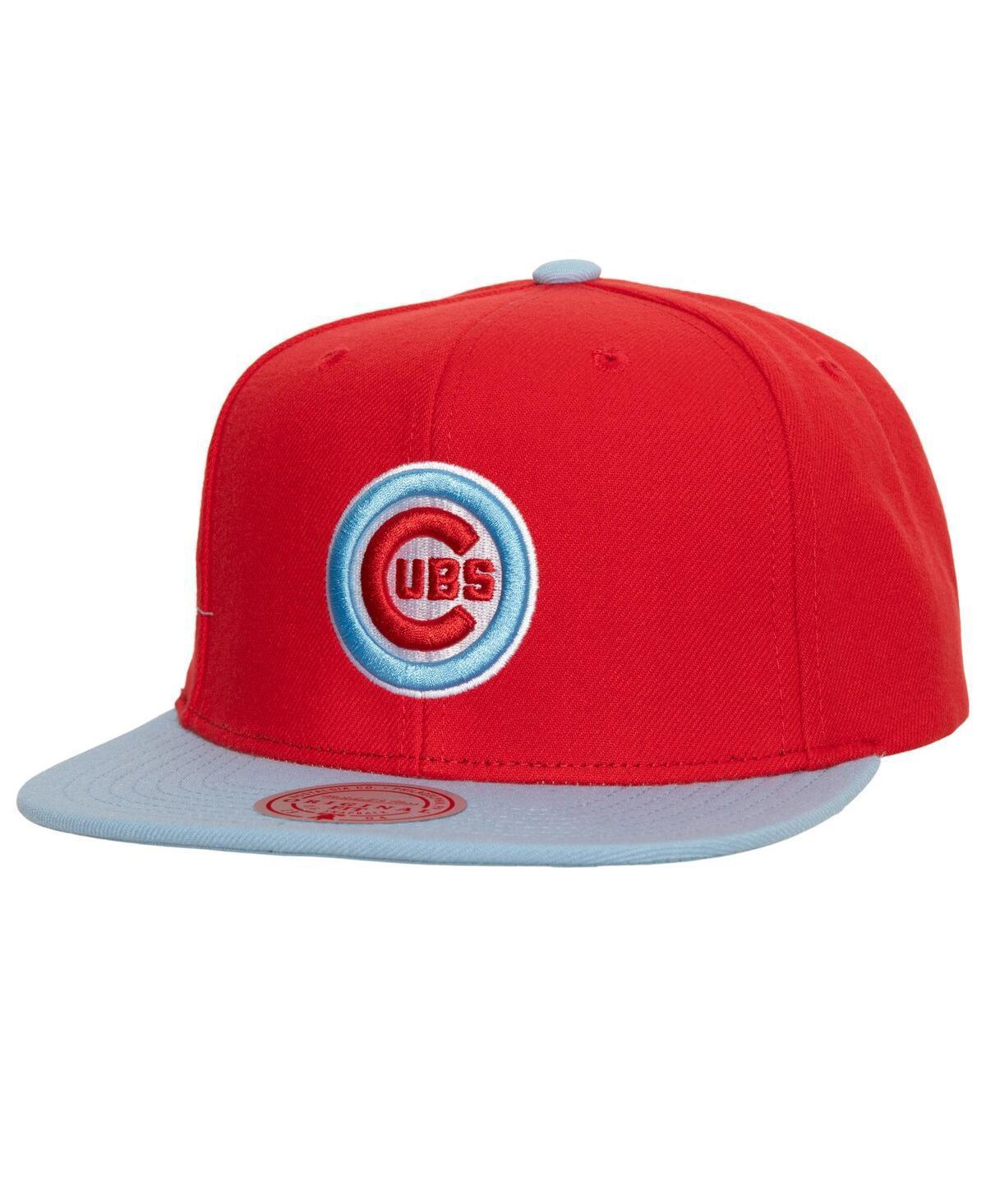 Mens Mitchell & Ness /Light Blue Chicago Cubs Hometown Snapback Hat Product Image