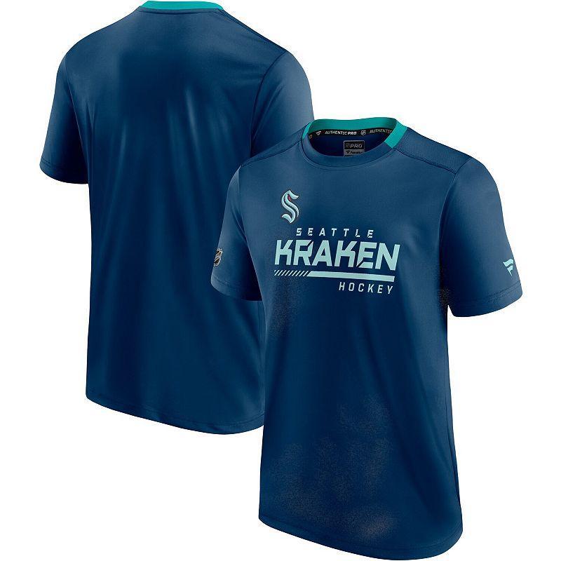 Mens Fanatics Branded Deep Sea Blue Seattle Kraken Authentic Pro Locker Room T-Shirt Krk Blue Product Image