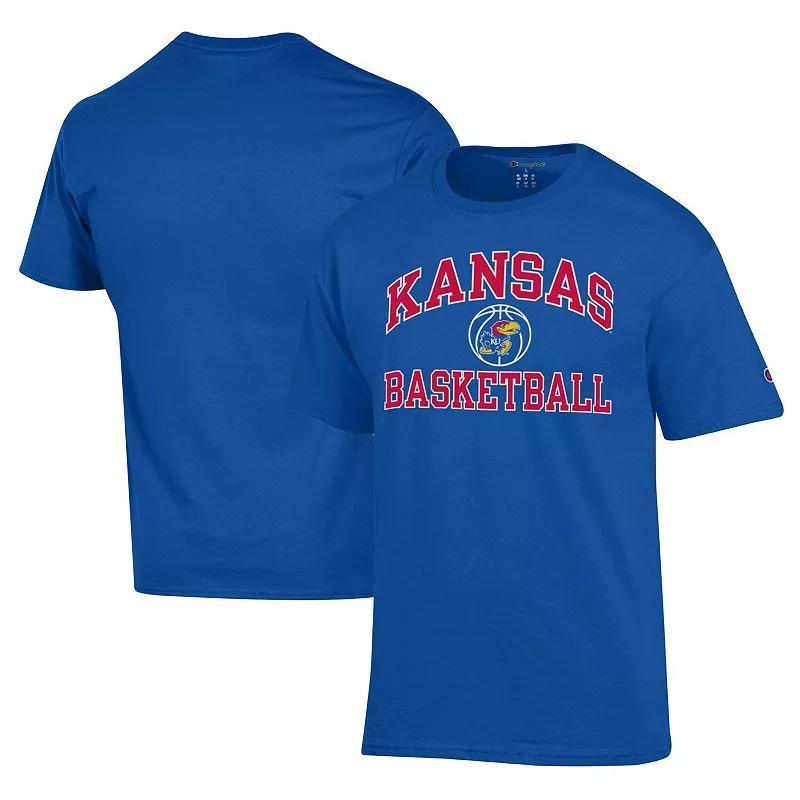 Mens Champion Royal Kansas Jayhawks Basketball Icon T-Shirt Product Image