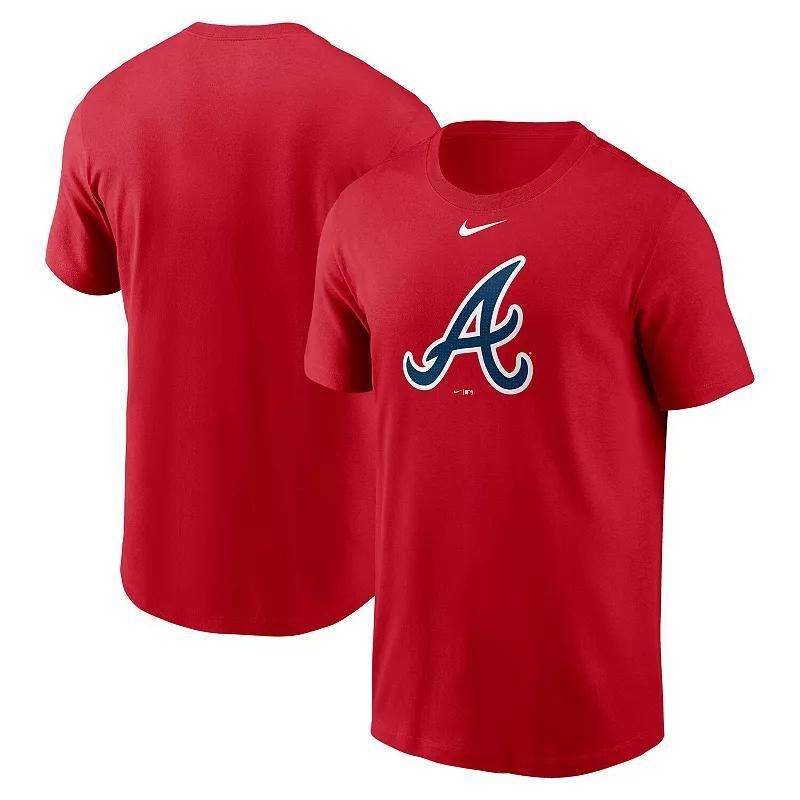 Mens Nike Red Atlanta Braves Fuse Logo T-Shirt Product Image