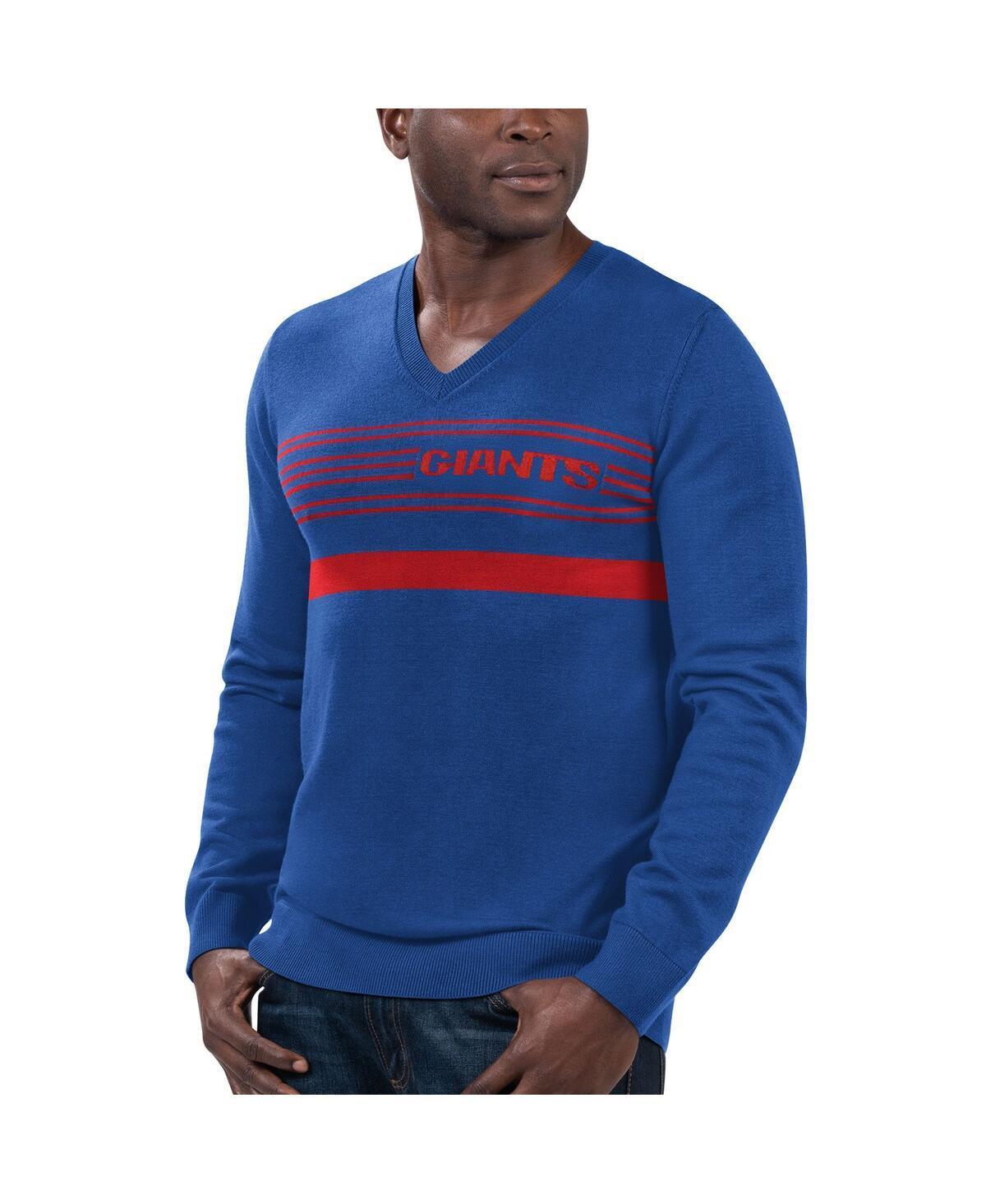 Mens Starter Royal New York Giants Legacy Collection V-Neck Pullover Sweater Product Image