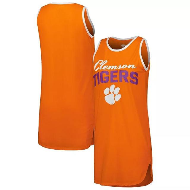 Womens Concepts Sport /White Clemson Tigers Tank Top Nightshirt Product Image