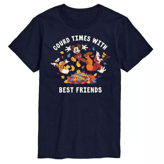 Disneys Mickey Mouse and Friends Big & Tall Gourd Times With Best Friends Graphic Tee, Mens Blue Product Image