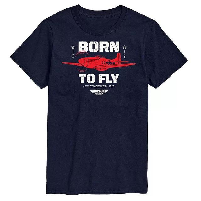 Mens Top Gun Maverick Born To Fly Tee Blue Product Image