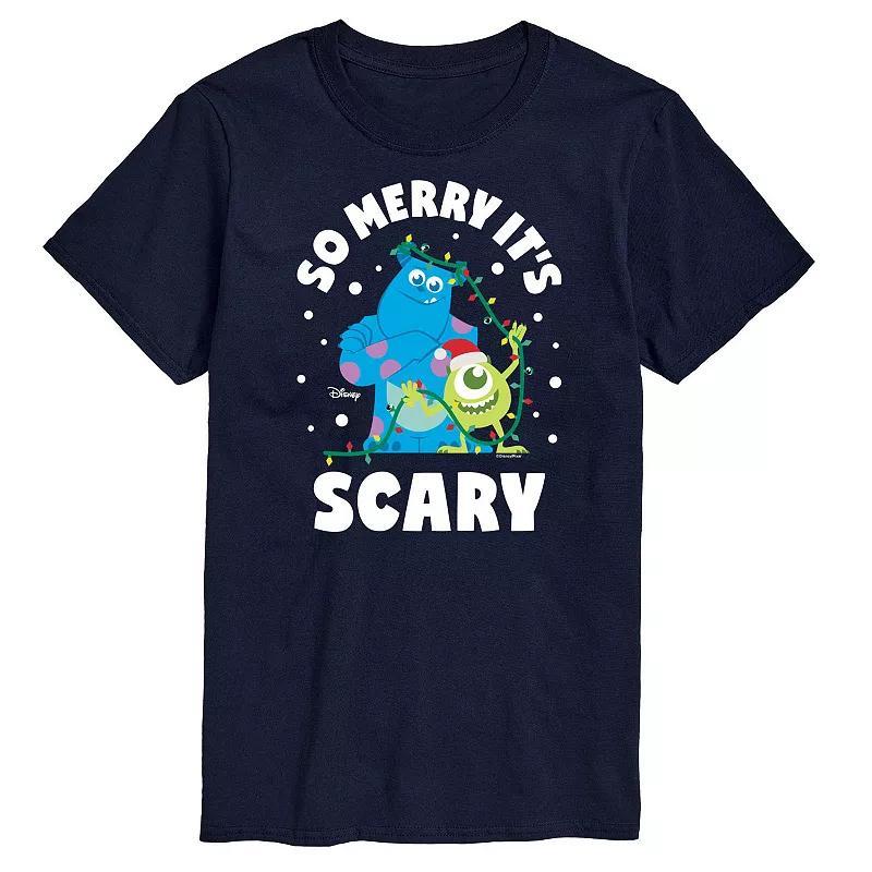 Disney / Pixars Monsters Inc Big & Tall So Merry Its Scary Graphic Tee, Mens Blue Product Image