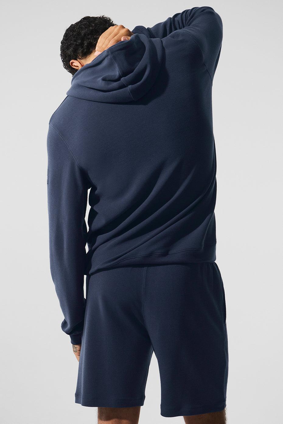 Micro Waffle Fast Break Hoodie - Navy Male Product Image