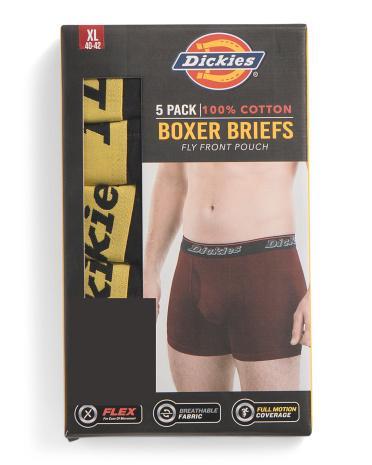 5pk Cotton Boxer Briefs for Men Product Image