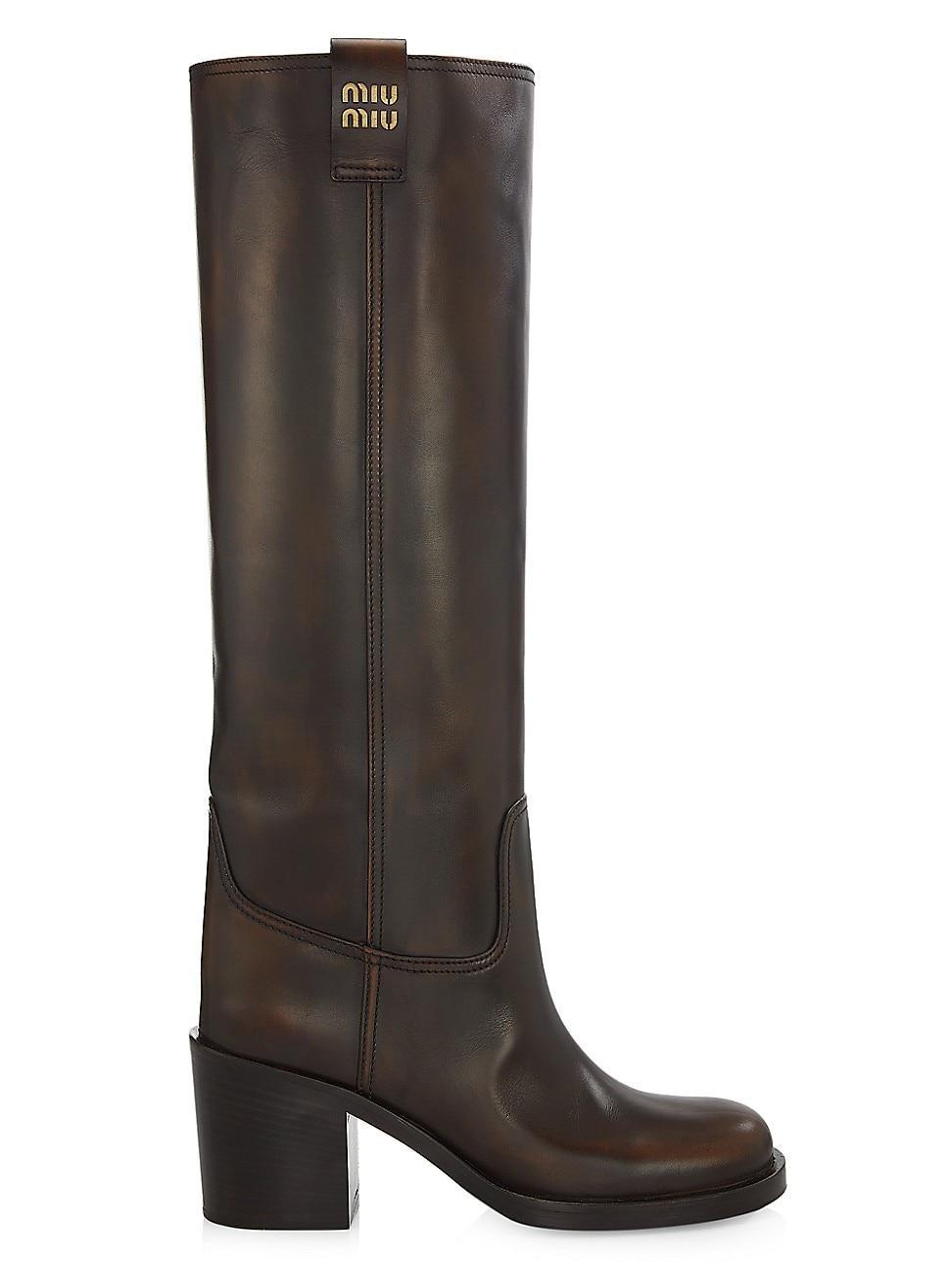 Womens 75MM Leather Boots Product Image