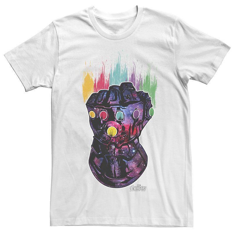 Mens Marvel Infinity War Galaxy Paint Gauntlet Graphic Tee Product Image