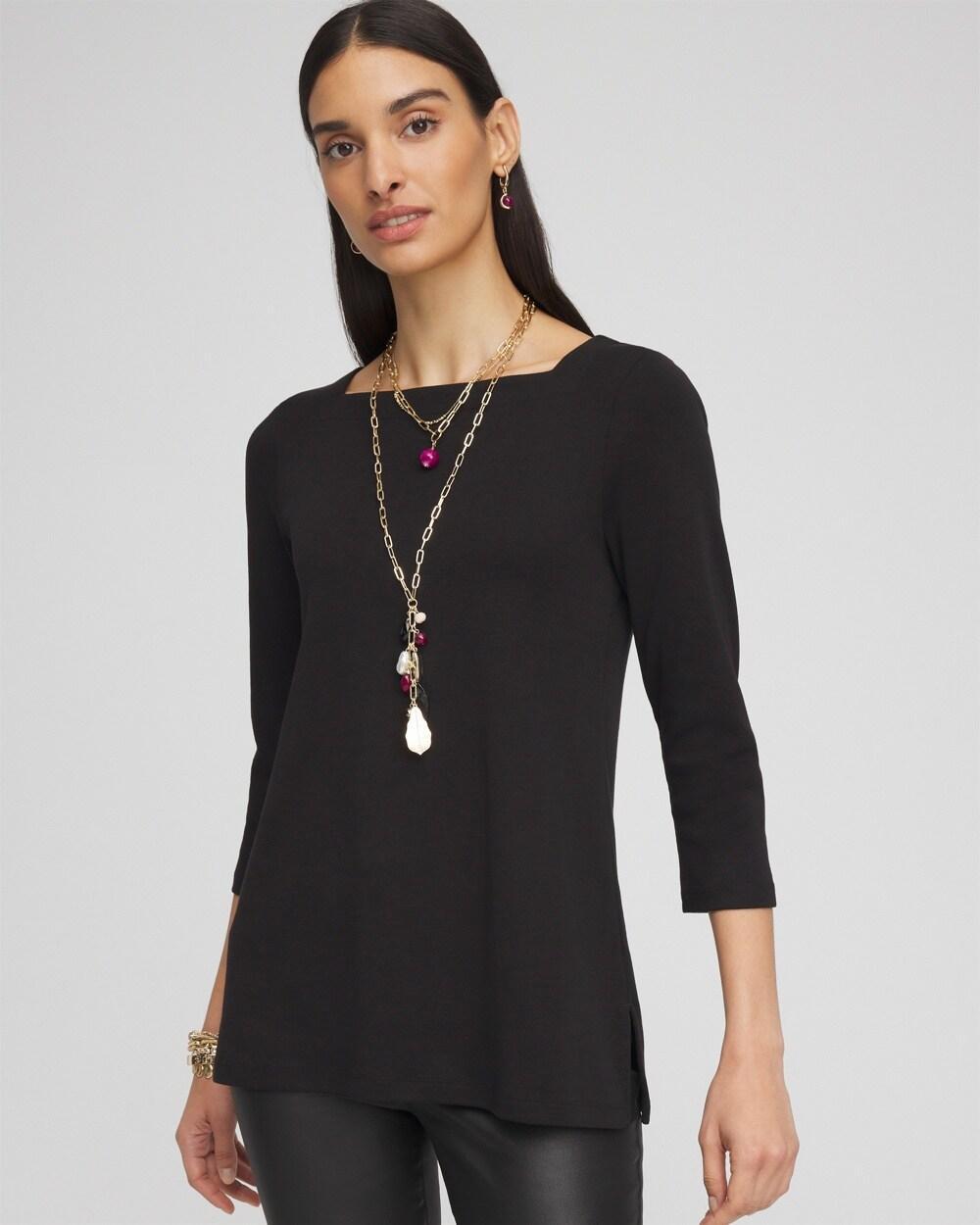 Pima Cotton Square-Neck Tunic Product Image