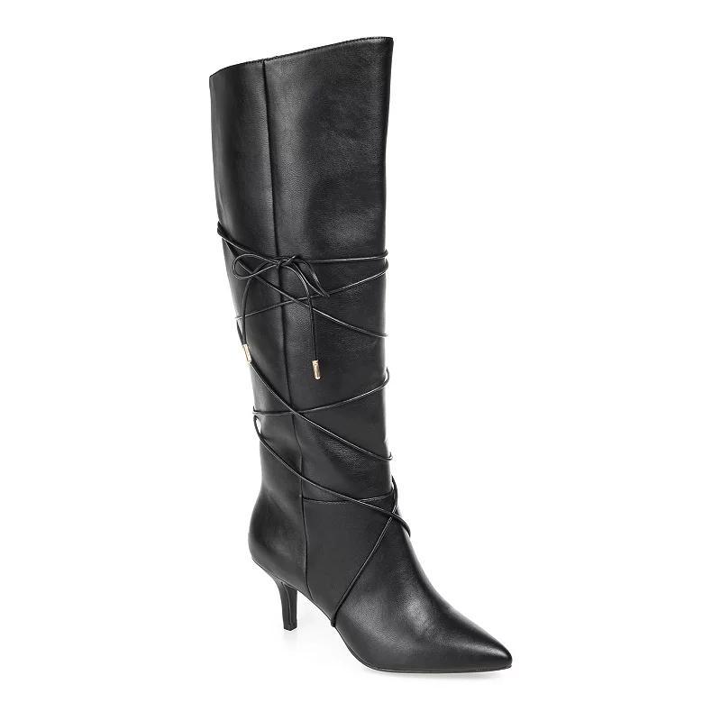 Journee Collection Kaavia Womens Bow-Detail Knee High Boots Product Image