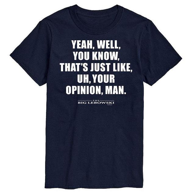 Big & Tall The Big Lebowski Your Opinion Tee, Mens Blue Product Image