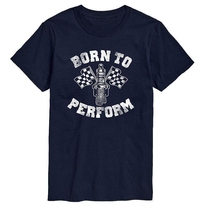 Mens Born to Perform Graphic Tee Blue Product Image