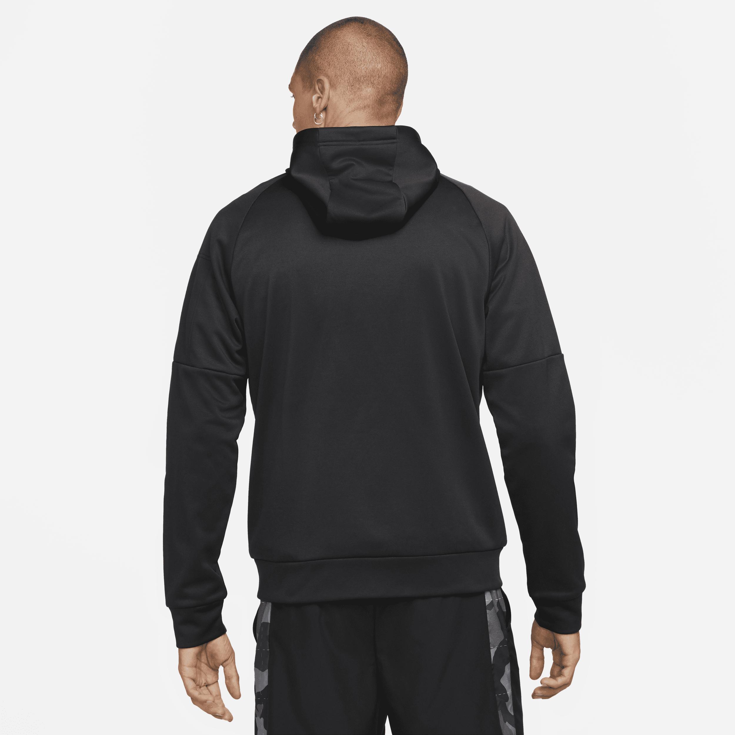 Nike Mens Nike Therma Fleece Full-Zip Hoodie - Mens Black/Black/White Product Image