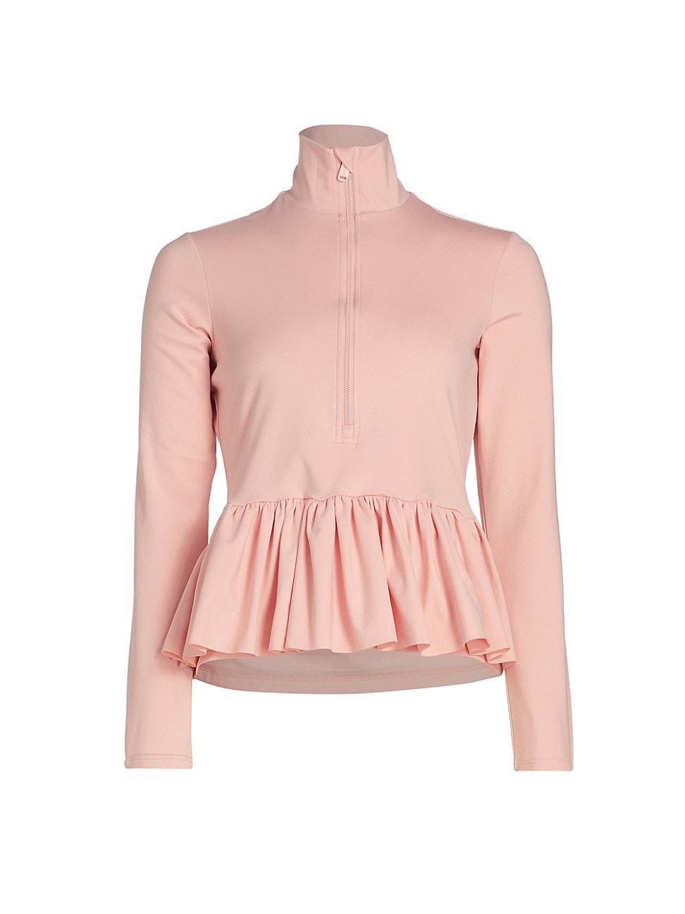 Womens Ballet Stretch Interlock Ski Pullover Blouse Product Image