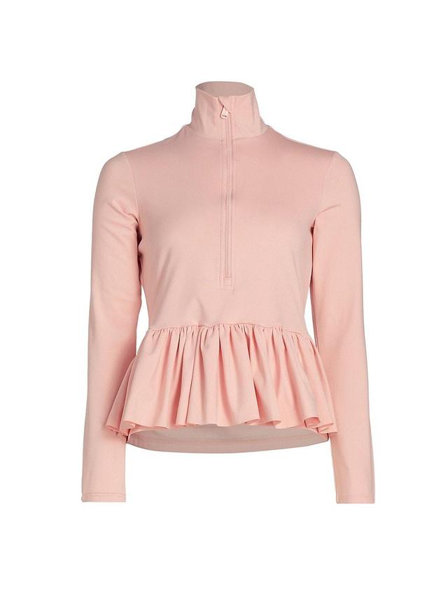 Womens Ballet Stretch Interlock Ski Pullover Blouse Product Image