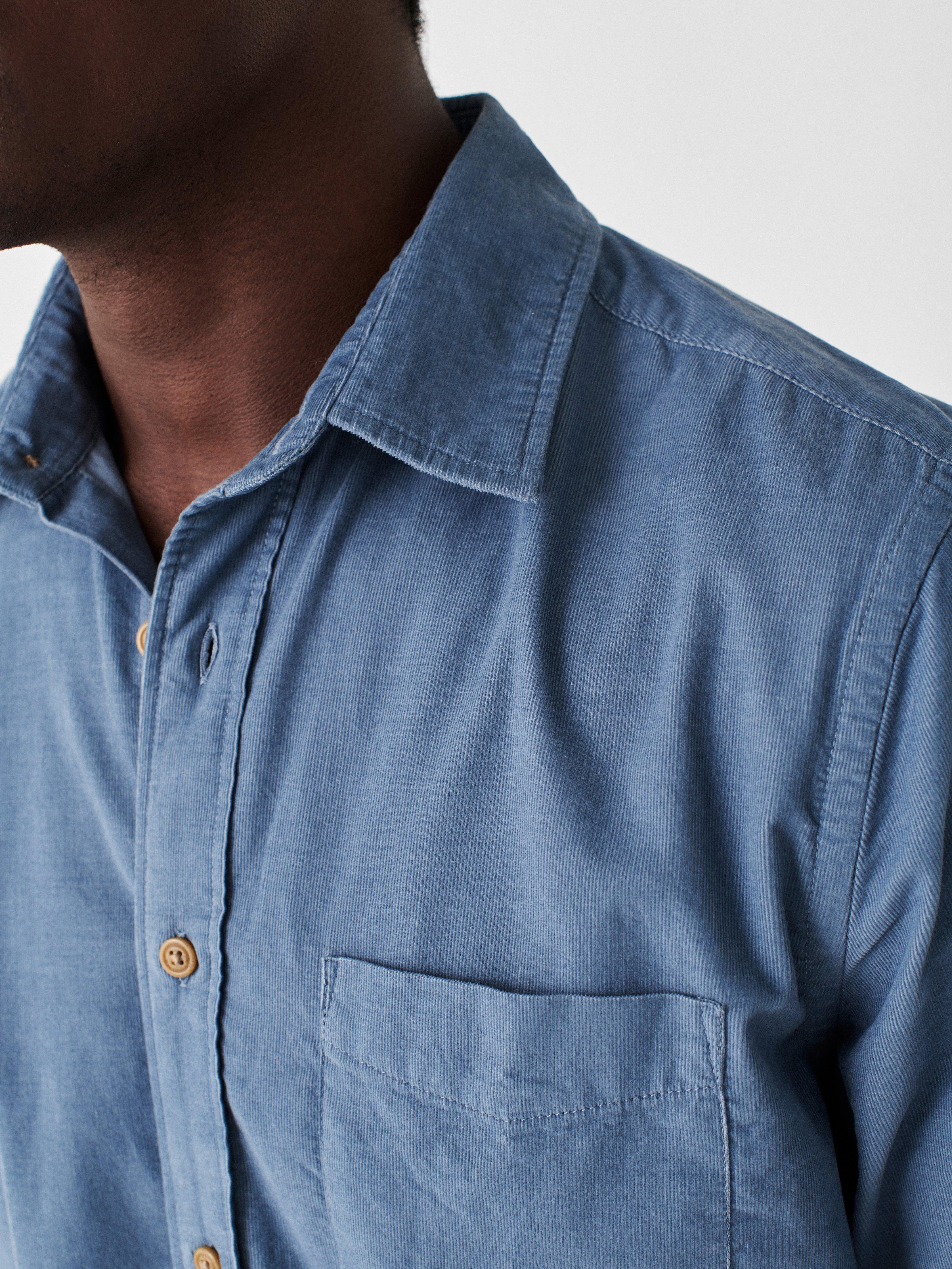 Stretch Corduroy Shirt - Deep Marine Male Product Image