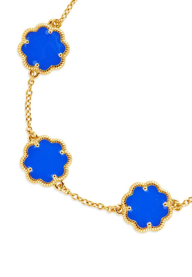 Blue Enamel Rose Petal Bracelet Product Image