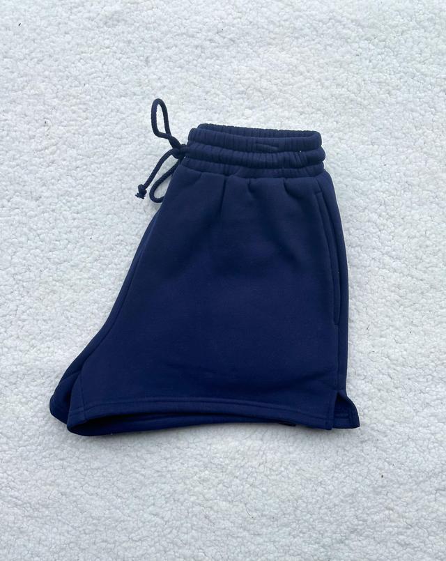 Navy Blue Basic Blank Shorts Product Image