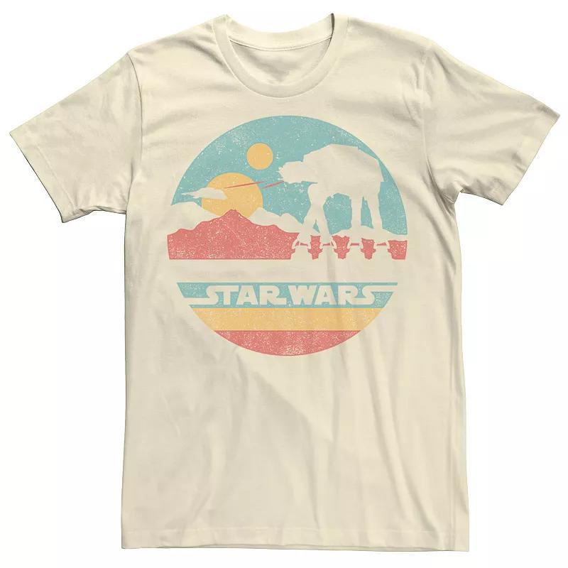 Mens Star Wars AT-AT Silhouette Title Logo Circle Tee Product Image