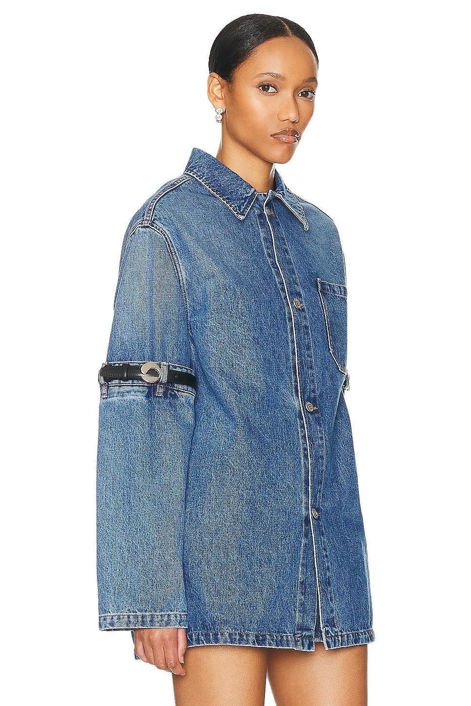 Coperni Open Elbow Jacket in Blue Product Image