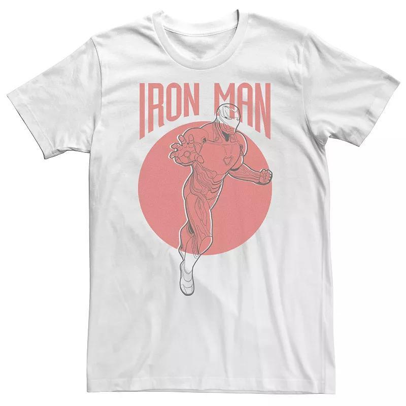 Big & Tall Marvel Avengers Endgame Iron Man Outline Poster Tee, Mens Athletic Grey Product Image