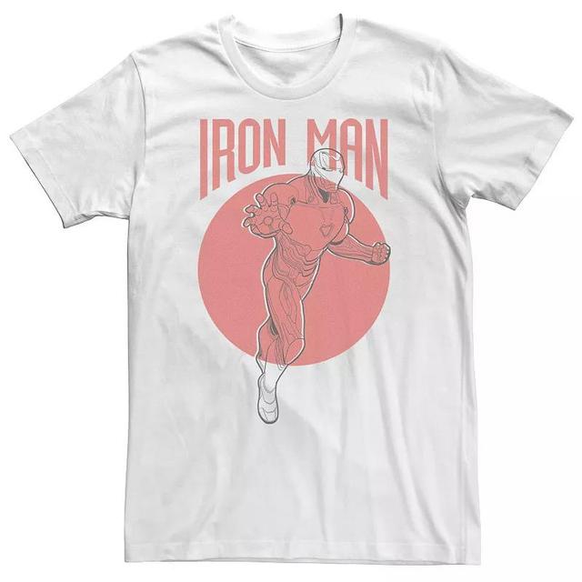 Big & Tall Marvel Avengers Endgame Iron Man Outline Poster Tee, Mens Product Image