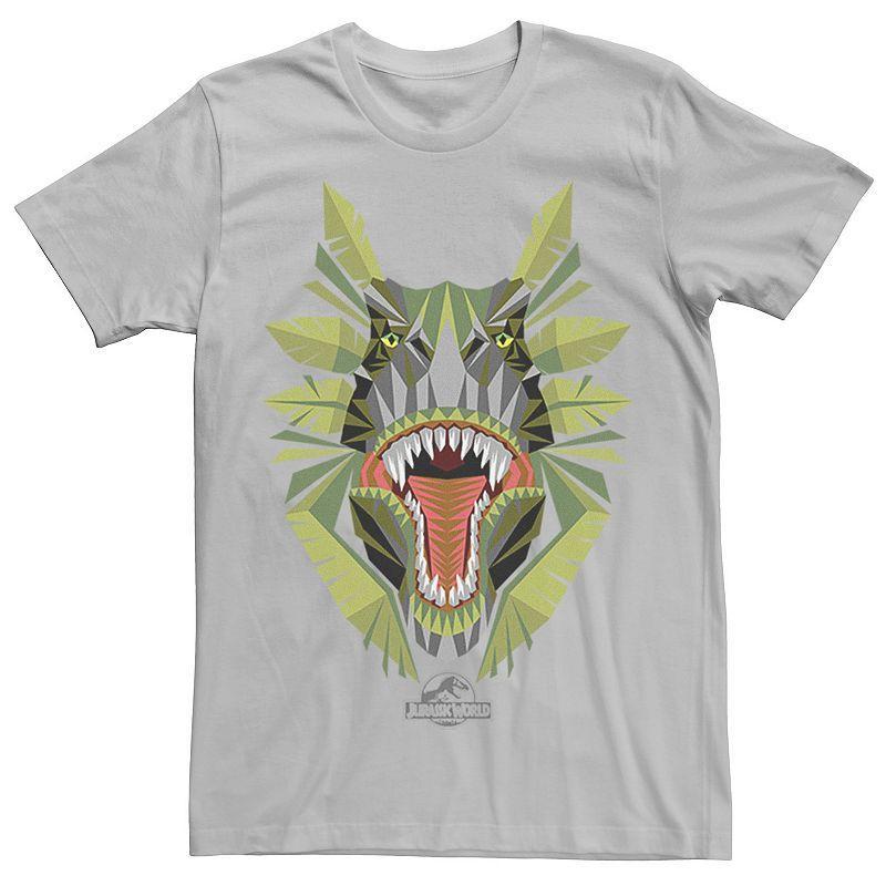 Mens Jurassic World Tikisaur Leaf Face Roar Graphic Tee Royal Grey Product Image