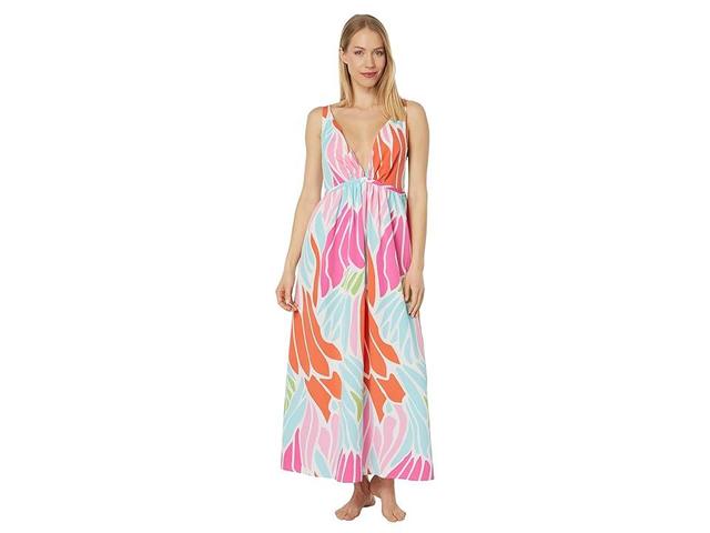 Natori Papillon Cup Gown (Bright Coral) Women's Pajama Product Image