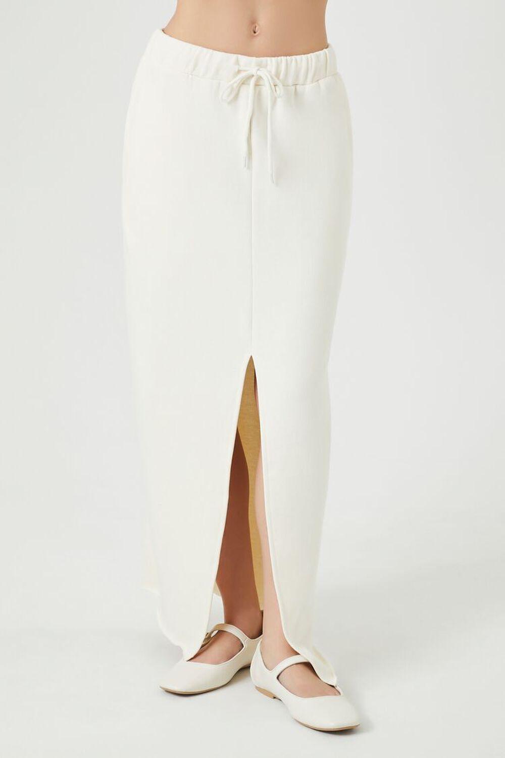 French Terry Split-Hem Maxi Skirt | Forever 21 Product Image