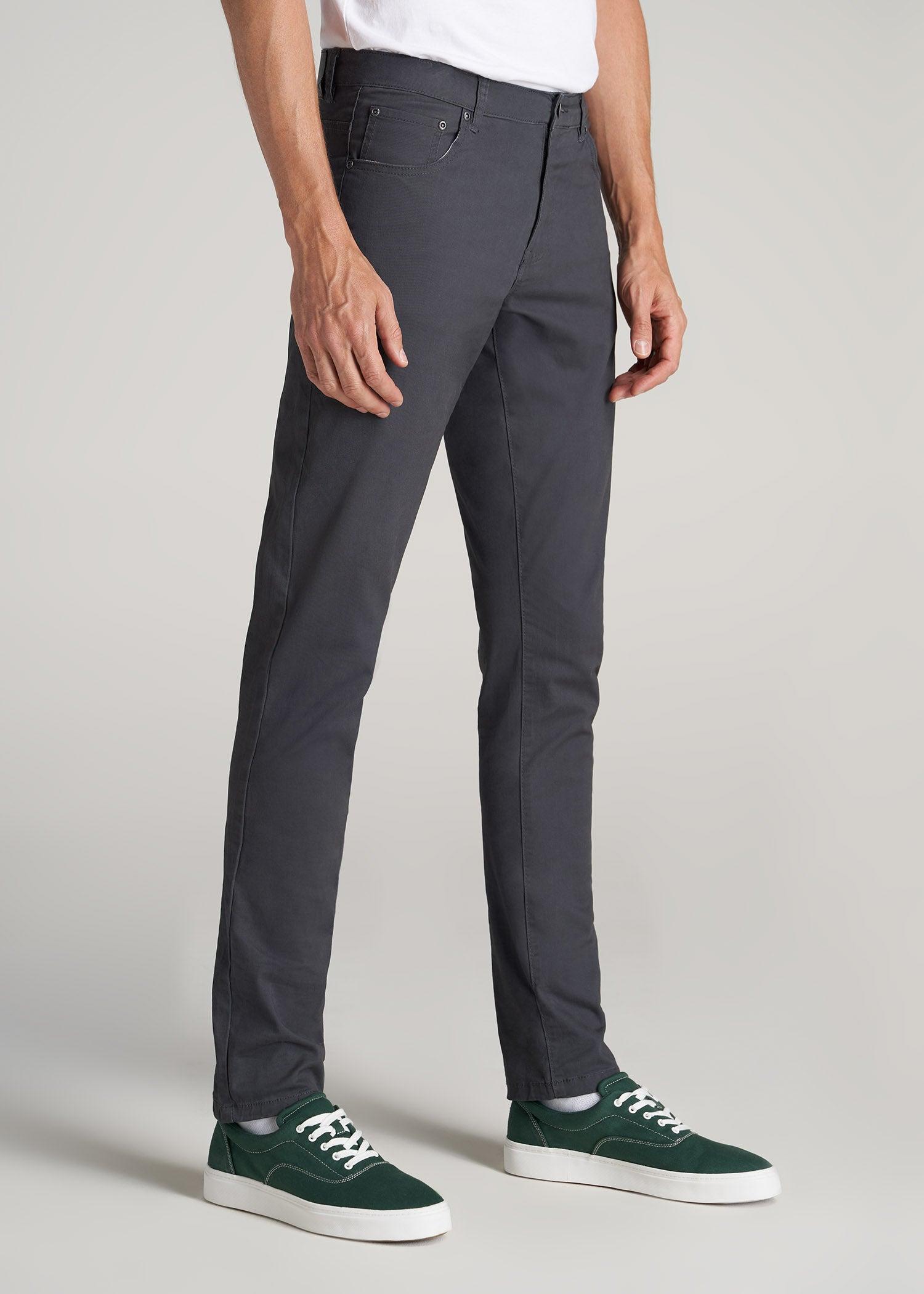 Carman TAPERED Fit Five Pocket Pants for Tall Men in Iron Grey Product Image