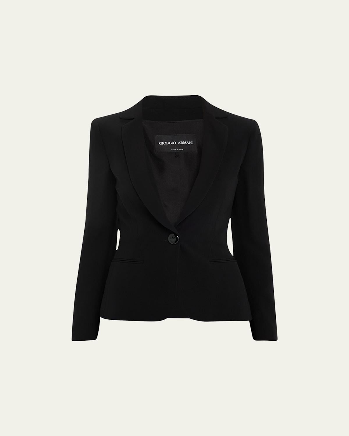 Womens Silk One-Button Blazer Product Image