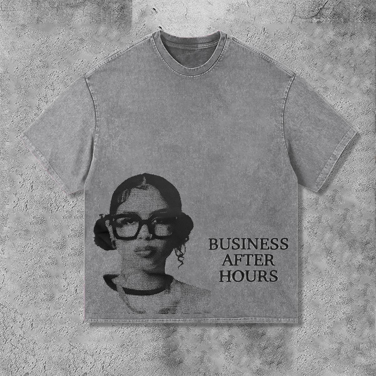 Sopula Street Business After Hours Human Graphic Acid Washed T-Shirt Product Image