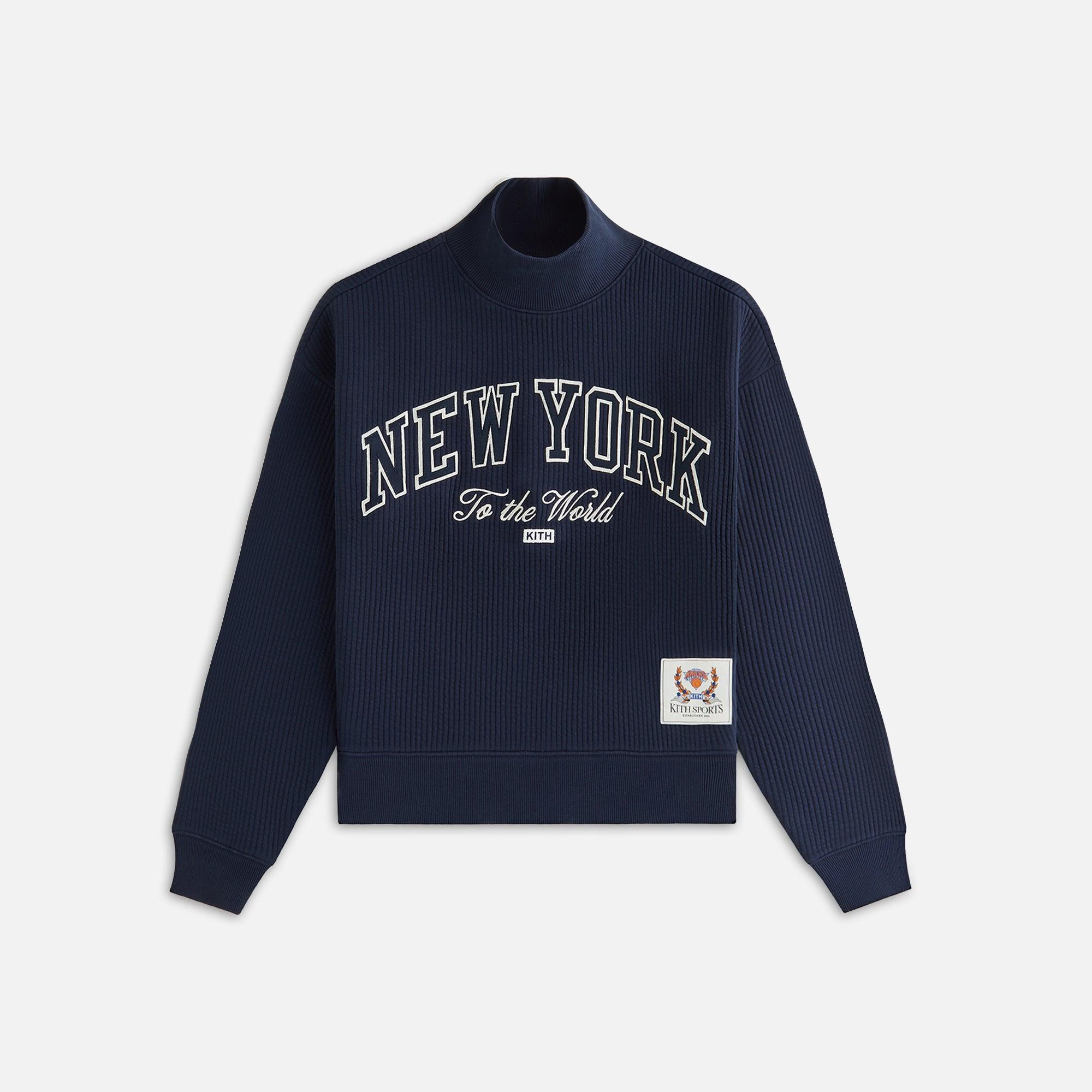 Kith Women for the New York Knicks Striped Interlock Turtleneck - Nocturnal Female Product Image